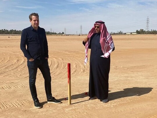 Faisal Al-Batal (right),owner of Dava Agricultural andDylan Schalke, owner of Debets Schalke.