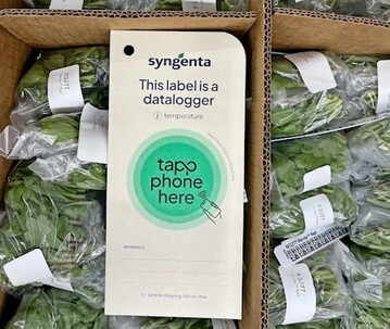 A new Tapp data logger in use at Syngenta Flowers mum farm in Alva, FL USA. May 2025.