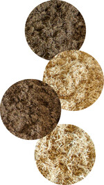 Four different wood fibers allow different applications as is known from different soda peat fractions.