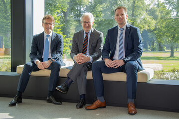 The picture shows from left Bernd Wehming, Moritz Bcking and Damian Ikemann.