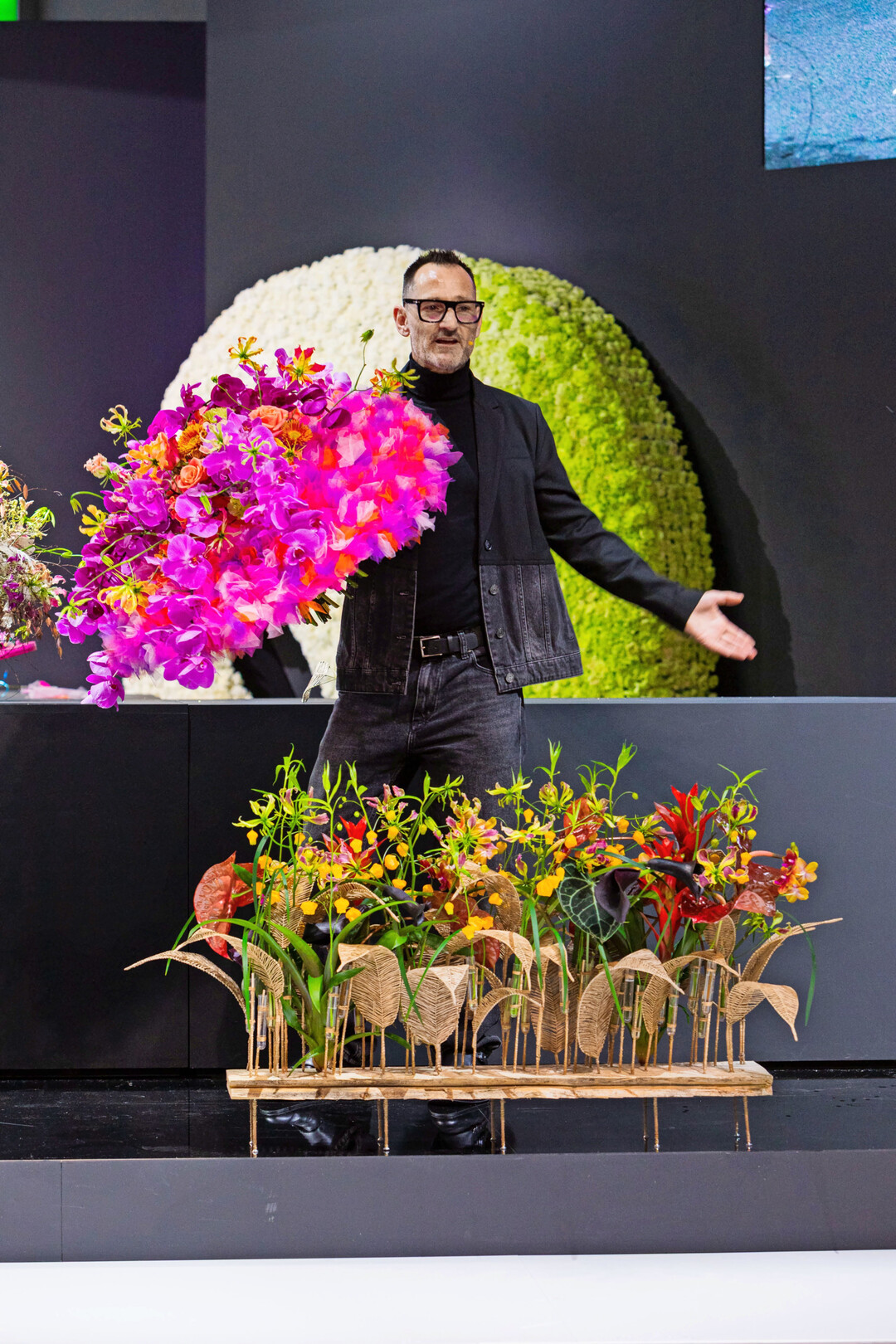 There were numerous offerings and large stage shows for floristry at the trade fair.