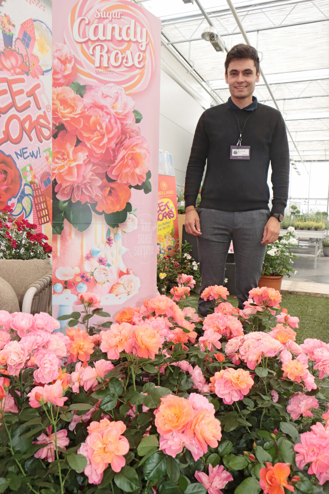 Adrian Souli with the "Sugar Candy Rose" from Meilland.