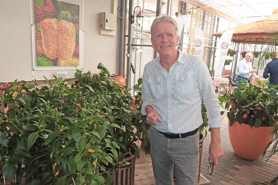 Vegetables and herbs are becoming increasingly important - here Wiro Gerards, Holland GreenPoint in front of large pots.