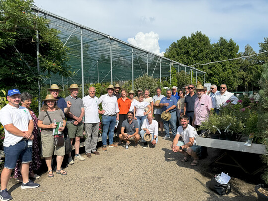 ENA delegates visiting a nursery in Enying, Hungary.