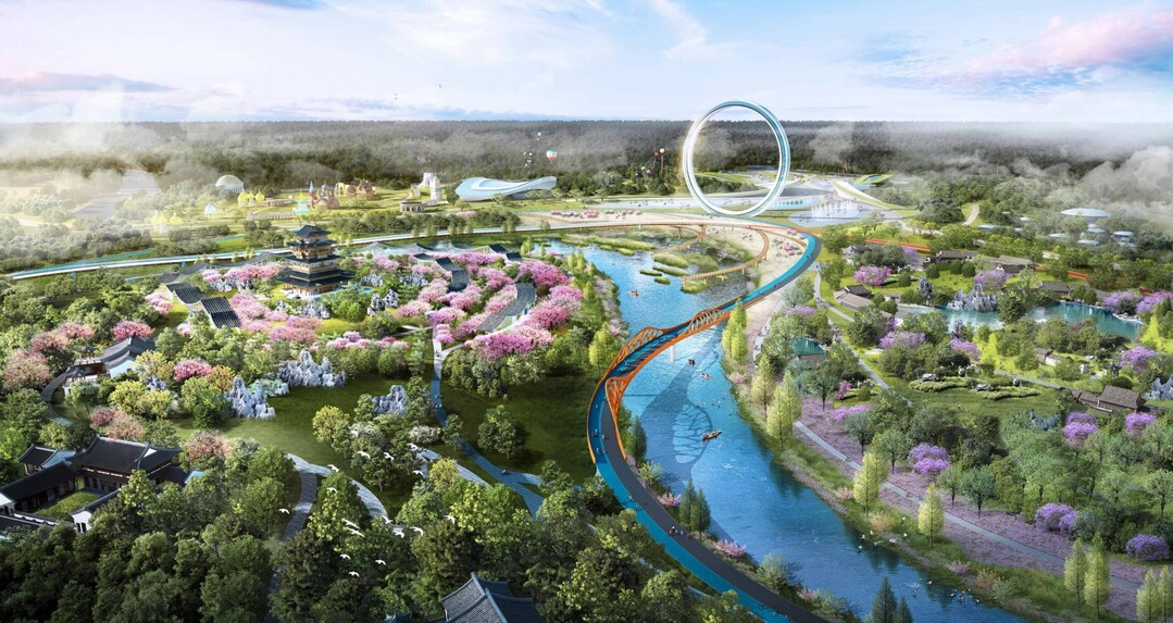 Expo 2024 Chengdu:
The embankment of the Jiangxi River and the construction of three river-spanning bridges have been successfully finalised.