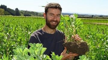 Dom Ferretti will be measuring the nitrogen produced by green crops.