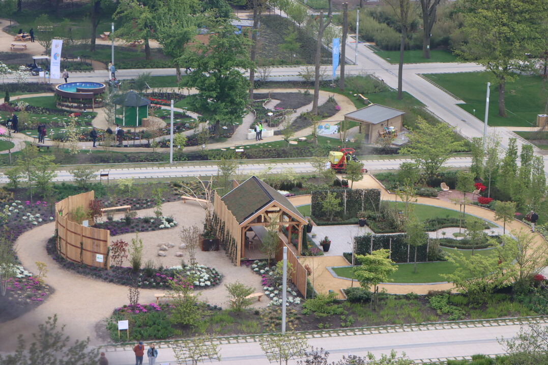 Several display gardens, some of which have only recently been completed, will continue to develop over the summer.