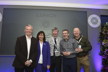 From left: Phil McCann, Alyson Haywood (GCA Chief Executive), Peter Burks, Colin Farquhar and Gordon Emslie.