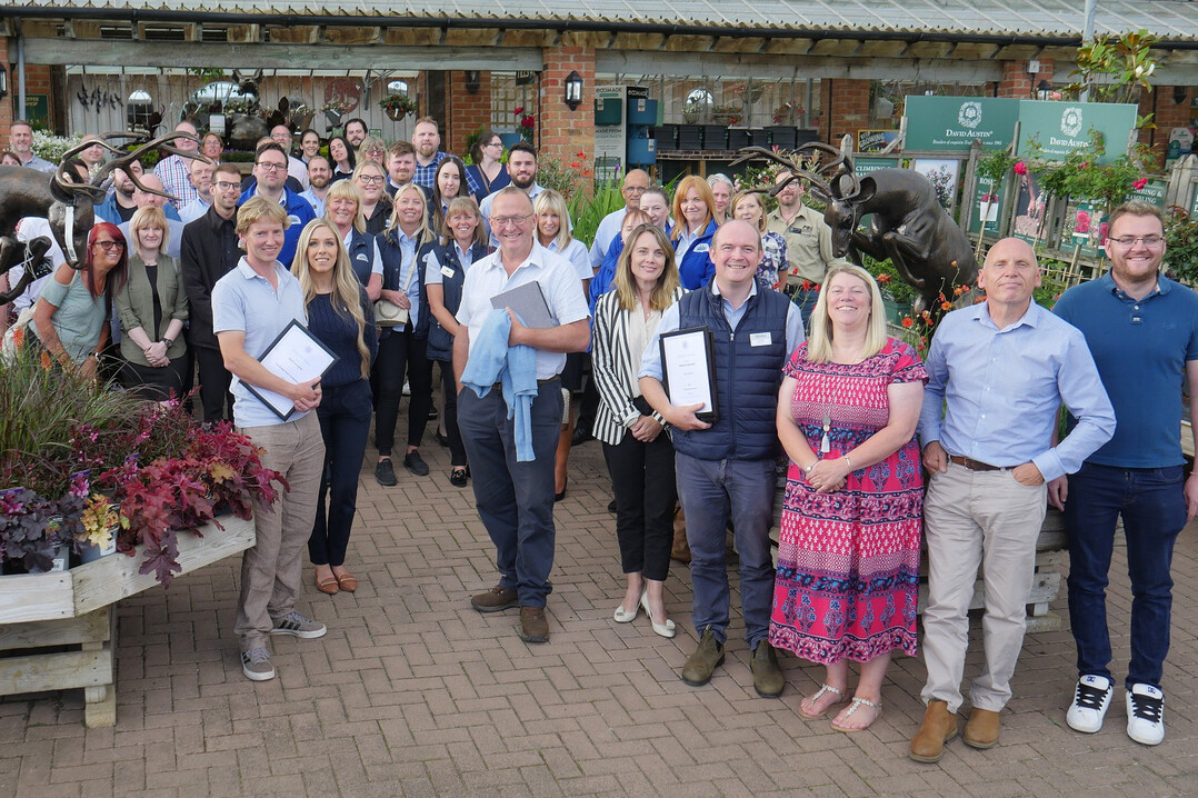 All the garden centre attendees at the GCAs Midlands Area Awards presentation evening at Gates Garden Centre with Area Chairman, Helen Lloyd (third from right).