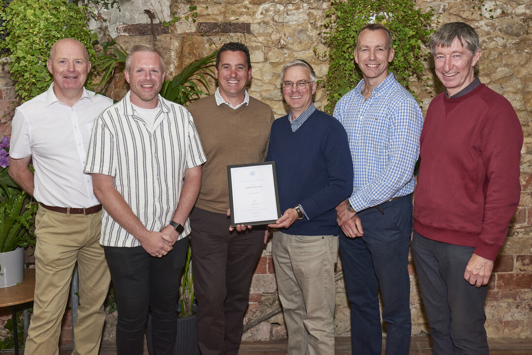 The team from Coolings Wych Cross with GCA CEO Peter Burks (far right), GCA Inspector Gordon Emslie (far left) and South Thames Area Chairman James Evans (second right) and their award for Garden Centre of the Year in the Garden Centre (GC) category.