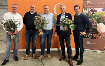From left: Edwin van den Nieuwendijk (Dmmen Orange), Freek Tromp (Dmmen Orange), Wander Tuinier (Cacti Youngplants), Hugo Noordhoek Hegt (Dmmen Orange), Pieter Koen (Cacti Youngplants).